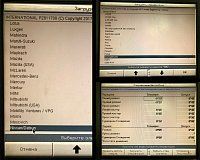 2. В программе выбирается модель автомобиля, на экран выводится информация о состоянии процедуры
